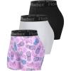 imageRoadbox 4quot Womens Spandex Compression Shorts 3 Pack Volleyball Shorts Athletic Biker Shorts for Workout Running Gym Yoga4blackwhitepineapple Banana