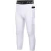 imageRoadbox Boys 34 Compression Leggings Pants Youth Sports Capri Running Tights Kids Basketball Base Layer with PocketsWhite