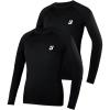 imageRoadbox Boys Youth Compression Shirts  Long Sleeve Athletic Undershirt Kids Quick Dry Base Layers for Baseball Soccer2packblack black