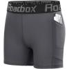 imageRoadbox Girls Volleyball Shorts 4 Kids Athletic Spandex Biker Youth Compression Shorts with Pockets for Dance GymnasticsGray