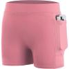 imageRoadbox Girls Volleyball Spandex Shorts Youth Biker Shorts with Pockets Athletic Compression Short for Yoga Gymnastics Dance1packpink