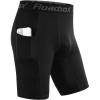 imageRoadbox Mens Compression Shorts with Pocket 12 Pack Spandex Running Athletic Workout Performance Underwear Quick DryBlack