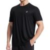 imageRoadbox Mens Workout Shirts Short Sleeve Quick Dry Athletic Running TShirt UPF 50 UV Sun Protection Sports Gym Tee TopsBlack