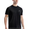 imageRoadbox Swim Shirts Short Sleeve for Men Sun Protection UPF 50 Fishing Rash Guard UV Gym Workout Shirt for Running OutdoorBlack