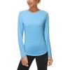 imageRoadbox Womens Long Sleeve UV Sun Shirts UPF 50 Workout Swim Rash Guard TopsLong Sleeve Blue
