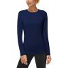 imageRoadbox Womens Long Sleeve UV Sun Shirts UPF 50 Workout Swim Rash Guard TopsLong Sleeve Deep Sea Blue