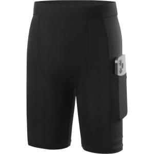 imageRoadbox Boys Compression Shorts Youth Boys Performance Athletic Spandex Underwear Kids Sports Shorts with PocketsBlack