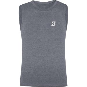 imageRoadbox Boys Compression Tank Tops Kids Athletic Sleeveless Shirts Youth Quick Dry Undershirts for Football BasketballDark Gray