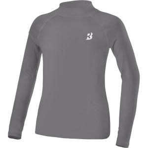imageRoadbox Boys Girls Compression Shirts  Youth Long Sleeve Athletic Undershirt Mock Neck for Football Baseball Basketball1packmedium Gray