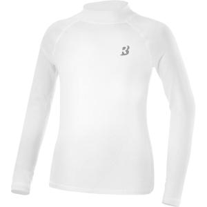 imageRoadbox Boys Girls Compression Shirts  Youth Long Sleeve Athletic Undershirt Mock Neck for Football Baseball Basketball1packwhite