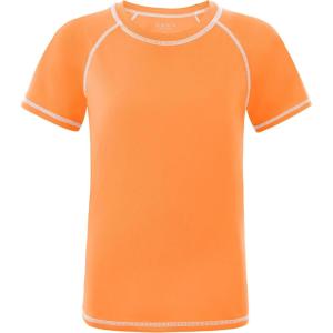 imageRoadbox Boys Rash Guard Short Sleeve Swim Shirt UPF 50 UV Water Shirts for Kids Surf Fishing Sun Protection RashguardOrange