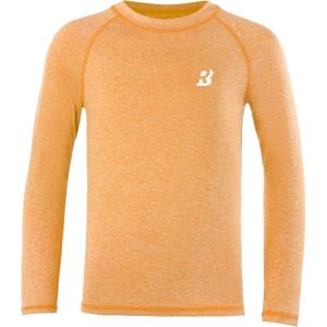 imageRoadbox Boys Rash Guard Swim Shirt UPF 50 Sun Protection Long Sleeve Quick Dry Swimming Fishing Shirts for Kids YouthGray Orange