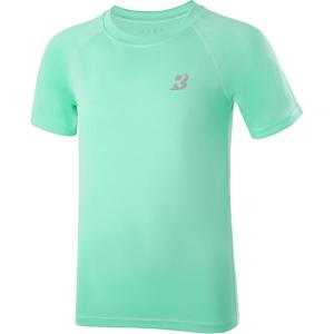 imageRoadbox Boys Rash Guard Swim Shirt UPF 50 Sun Protection Short Sleeve Quick Dry Rashguard Water Shirt for KidsSeagrass Green
