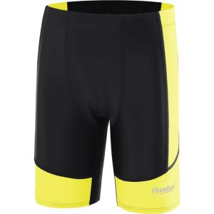 imageRoadbox Boys Swim Jammers Quick Dry Youth Competitive Swim Team Shorts UPF 50 Bathing Athletic Compression Swim TrunksBlack Against Light Yellow