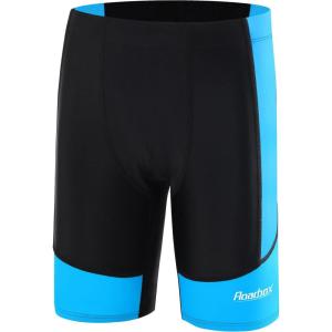 imageRoadbox Boys Swim Jammers Quick Dry Youth Competitive Swim Team Shorts UPF 50 Bathing Athletic Compression Swim TrunksBlack With Blue
