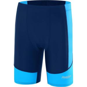 imageRoadbox Boys Swim Jammers Quick Dry Youth Competitive Swim Team Shorts UPF 50 Bathing Athletic Compression Swim TrunksDark Blue With Blue