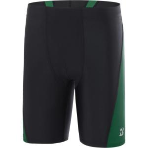 imageRoadbox Boys Swim Jammers Quick Dry Youth Competitive Swimsuit UPF 50 Bathing Kids Athletic Compression Swimming ShortsBlackGreen
