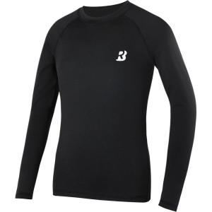 imageRoadbox Boys Youth Compression Shirts  Long Sleeve Athletic Undershirt Kids Quick Dry Base Layers for Baseball Soccer1packblack