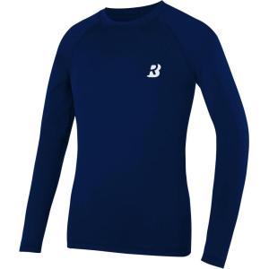 imageRoadbox Boys Youth Compression Shirts  Long Sleeve Athletic Undershirt Kids Quick Dry Base Layers for Baseball Soccer1packnavy Blue