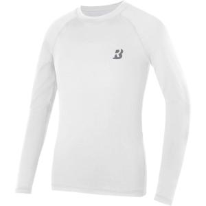 imageRoadbox Boys Youth Compression Shirts  Long Sleeve Athletic Undershirt Kids Quick Dry Base Layers for Baseball Soccer1packwhite