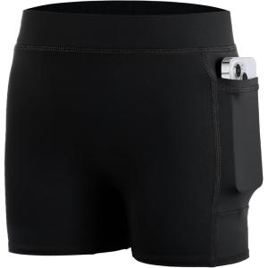 imageRoadbox Girls Volleyball Spandex Shorts Youth Biker Shorts with Pockets Athletic Compression Short for Yoga Gymnastics Dance1packblack