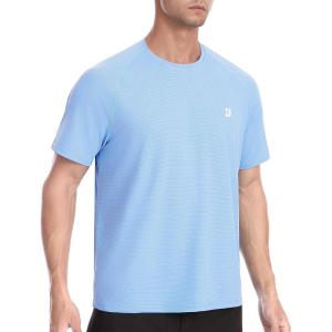 imageRoadbox Mens Rash Guard Short Sleeve UPF 50 UV Sun Protection Water TShirts Cool Dry Swim Shirts for Surf Beach FishingBlue