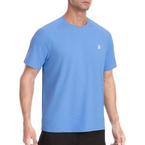 imageRoadbox Mens Rash Guard Short Sleeve UPF 50 UV Sun Protection Water TShirts Cool Dry Swim Shirts for Surf Beach FishingUltramarine