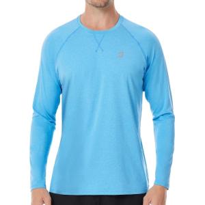 imageRoadbox UPF 50 Sun Shirts for Men UV Protection Long Sleeve Swim Shirt Lightweight Rash Guard for Fishing Hiking RunningLight Blue
