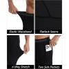 imageRoadbox 1 or 2 Pack Compression Pants Men Running Workout Leggings with Pockets Gym Basketball Athletic Tights Base LayerBlack