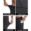 imageRoadbox 1 or 2 Pack Compression Pants Men Running Workout Leggings with Pockets Gym Basketball Athletic Tights Base LayerGray