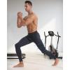 imageRoadbox 1 or 2 Pack Compression Pants Men Running Workout Leggings with Pockets Gym Basketball Athletic Tights Base LayerGray