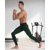 imageRoadbox 1 or 2 Pack Compression Pants Men Running Workout Leggings with Pockets Gym Basketball Athletic Tights Base LayerGreen