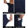 imageRoadbox 1 or 2 Pack Compression Pants Men Running Workout Leggings with Pockets Gym Basketball Athletic Tights Base LayerNavy Blue