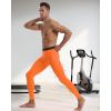 imageRoadbox 1 or 2 Pack Compression Pants Men Running Workout Leggings with Pockets Gym Basketball Athletic Tights Base LayerOrange