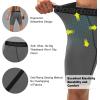 imageRoadbox 1 or 2 Pack Compression Shorts for Men Athletic Workout Performance Underwear Running Gym Spandex Sport Base Layer1 Pack Gray