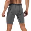 imageRoadbox 1 or 2 Pack Compression Shorts for Men Athletic Workout Performance Underwear Running Gym Spandex Sport Base Layer1 Pack Gray