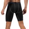 imageRoadbox 1 or 2 Pack Compression Shorts for Men Athletic Workout Performance Underwear Running Gym Spandex Sport Base Layer2 Pack Black  Black