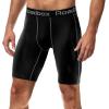 imageRoadbox 1 or 2 Pack Compression Shorts for Men Athletic Workout Performance Underwear Running Gym Spandex Sport Base Layer2 Pack Black  Black