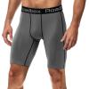imageRoadbox 1 or 2 Pack Compression Shorts for Men Athletic Workout Performance Underwear Running Gym Spandex Sport Base Layer2 Pack Black  Gray