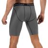 imageRoadbox 1 or 2 Pack Compression Shorts for Men Athletic Workout Performance Underwear Running Gym Spandex Sport Base Layer2 Pack Black  Gray