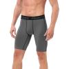 imageRoadbox Compression Shorts for Men 3 Pack Athletic Workout Underwear Running Gym Spandex Base Layer Boxer Briefs3 Pack Black  Grey  Navy Blue