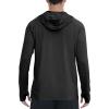 imageRoadbox Fishing Shirts for Men Long Sleeve UPF 50 Sun Protection Hoodies with Pocket Outdoor Running Hiking Rash GuardBlack Marl