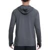 imageRoadbox Fishing Shirts for Men Long Sleeve UPF 50 Sun Protection Hoodies with Pocket Outdoor Running Hiking Rash GuardDeep Flower Gray