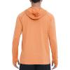 imageRoadbox Fishing Shirts for Men Long Sleeve UPF 50 Sun Protection Hoodies with Pocket Outdoor Running Hiking Rash GuardFlower Grey Orange