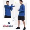 imageRoadbox Fishing Shirts for Men Long Sleeve UPF 50 Sun Protection Hoodies with Pocket Outdoor Running Hiking Rash GuardFlower Grey Royal Blue