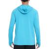 imageRoadbox Fishing Shirts for Men Long Sleeve UPF 50 Sun Protection Hoodies with Pocket Outdoor Running Hiking Rash GuardFlower Grey Sky Blue