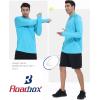 imageRoadbox Fishing Shirts for Men Long Sleeve UPF 50 Sun Protection Hoodies with Pocket Outdoor Running Hiking Rash GuardFlower Grey Sky Blue