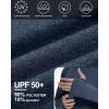 imageRoadbox Fishing Shirts for Men Long Sleeve UPF 50 Sun Protection Hoodies with Pocket Outdoor Running Hiking Rash GuardHeather Navy