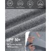 imageRoadbox Fishing Shirts for Men Long Sleeve UPF 50 Sun Protection Hoodies with Pocket Outdoor Running Hiking Rash GuardLight Floral Grey