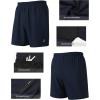 imageRoadbox Mens 5 Inch Running Athletic Quick Dry Shorts with Pockets for Workout Gym ExerciseDark Navy